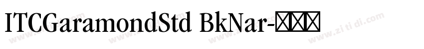 ITCGaramondStd BkNar字体转换